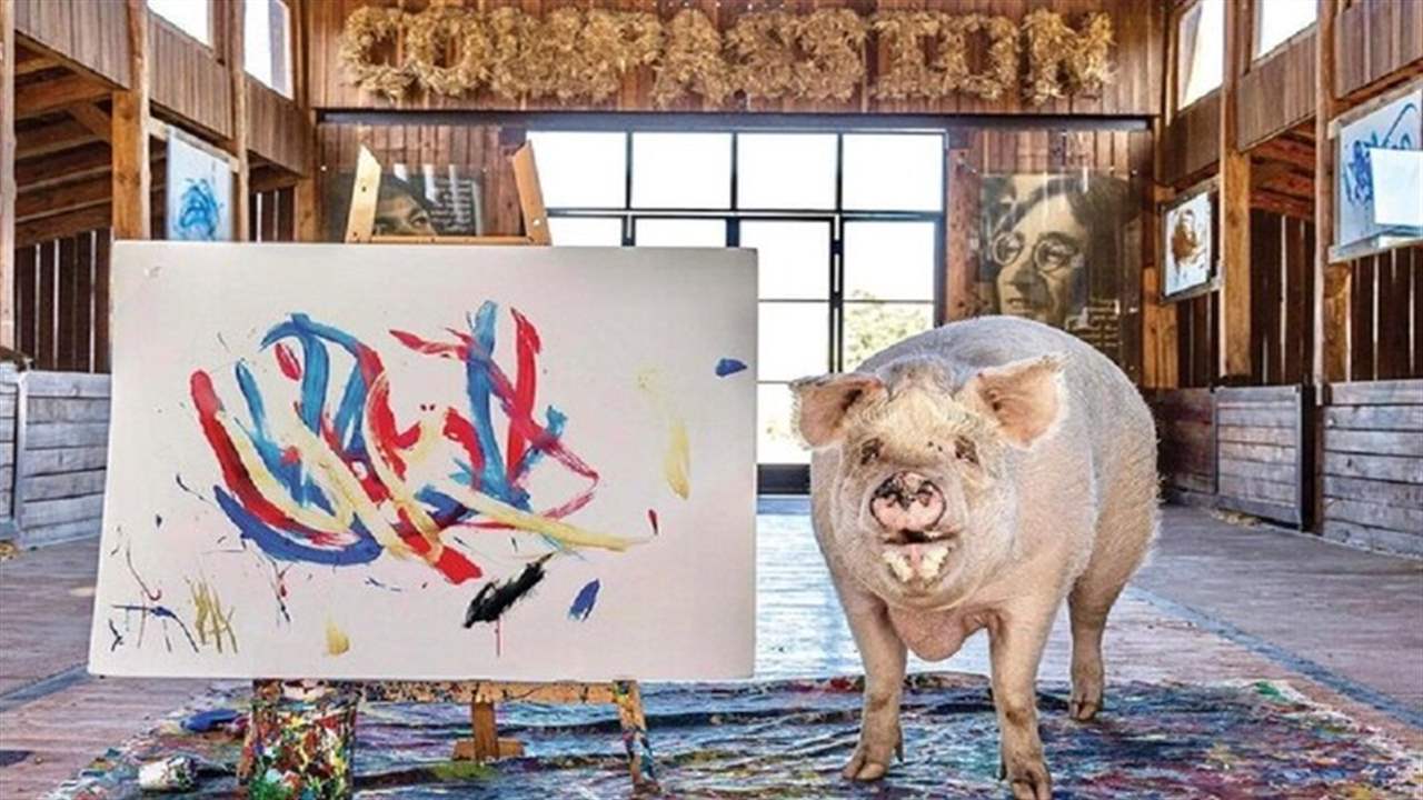  &quot;الخنزير الرسام&quot; يبيع لوحاته بأكثر من مليون دولار