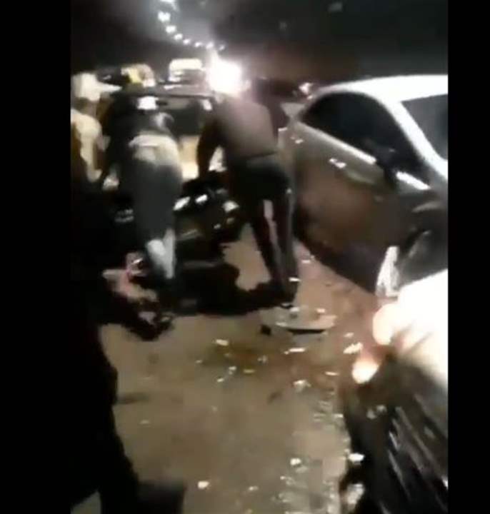 بالفيديو - حادث سير مروّع داخل نفق المطار 