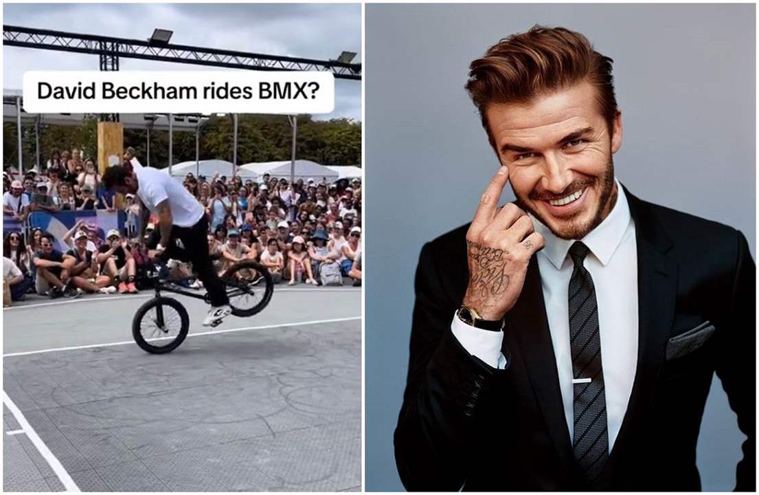 فيديو - دافيد بيكهام يستعرض على الدراجة الهوائية BMX