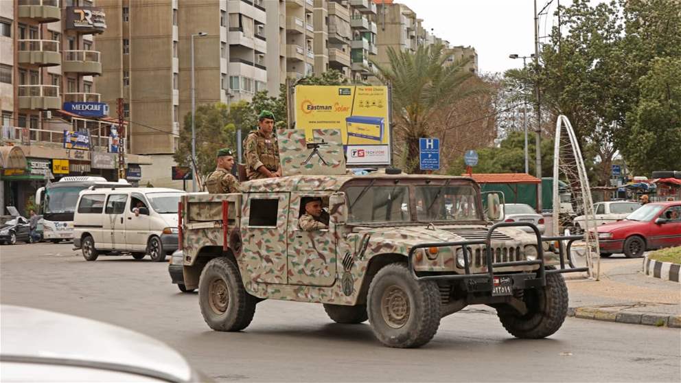الجيش: توقيف مطلوب في عكار العتيقة لارتكابه جرائم إطلاق النار وخطف مواطنين 