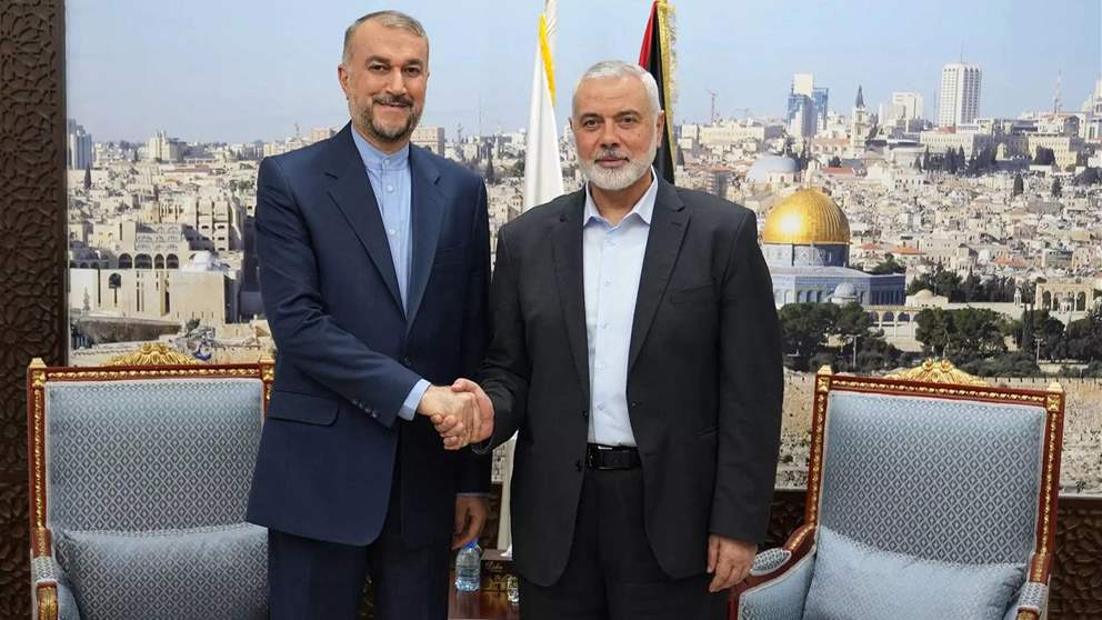 امير عبداللهيان يلتقى اتصالا هاتفيا من رئيس المكتب السياسي لحركة حماس