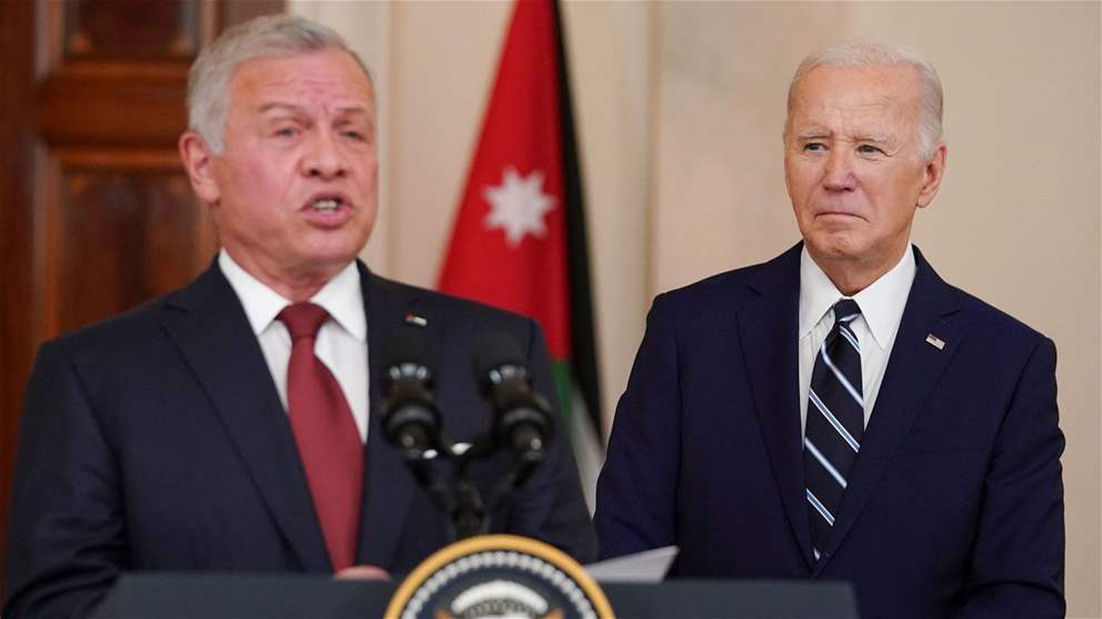 البيت الأبيض: بايدن بحث مع الملك الأردني هاتفيا وقف النار في غزة 